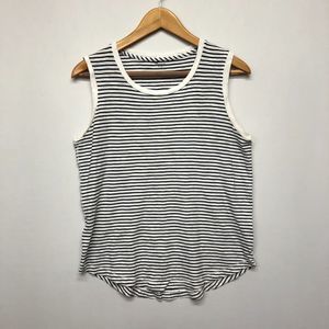 Madewell Women Crew Neck Tank Top Cami Size Medium Striped M112 -1